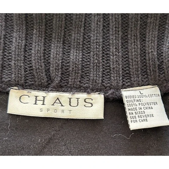 Chaus Sport Womens Vest Large Zip Tartan Plaid Quilted Academia Preppy Vintage - Picture 9 of 9